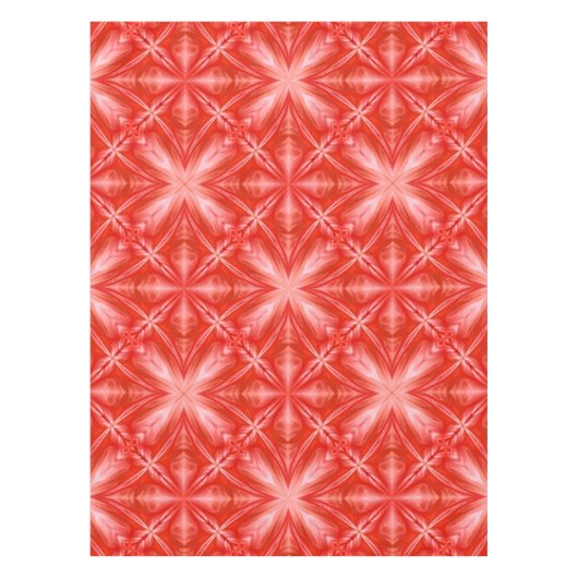 Poinciana Red Milky White Cloudy Abstract Design Tafelkleed (Voorkant)