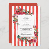 Poinciana Rode Trouw Uitnodiging (Voorkant / Achterkant)