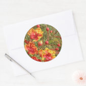 Poinciana Tropical Wedding Envelope zegels/Sticker Ronde Sticker (Envelop)