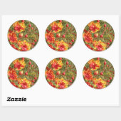 Poinciana Tropical Wedding Envelope zegels/Sticker Ronde Sticker (Vel)