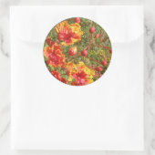 Poinciana Tropical Wedding Envelope zegels/Sticker Ronde Sticker (Tas)