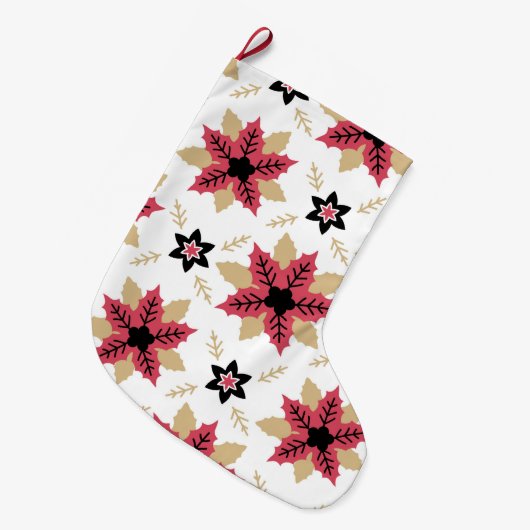 Poinsetas Grote Kerstsok (Voorkant (Hangend))