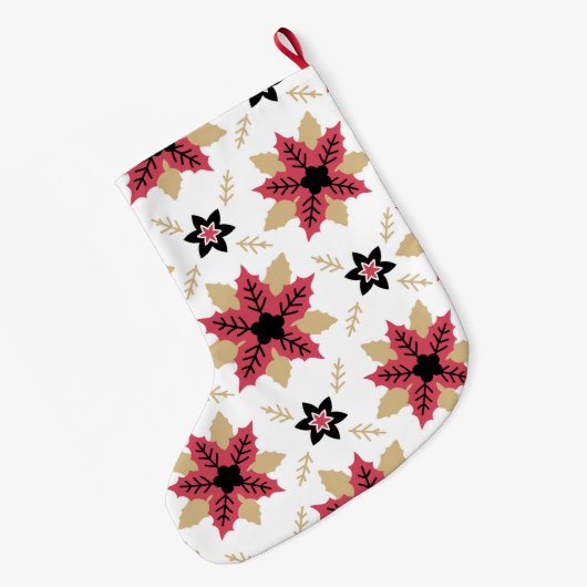 Poinsetas Grote Kerstsok (Achterkant (Hangend))