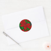 Poinsetta-Kerst sticker (Envelop)