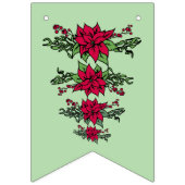 Poinsetta leuke bunting banner (Eerste vlag)