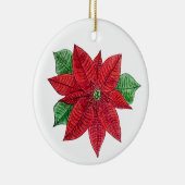 Poinsetta Ornament - Witte achtergrond (Rechts)
