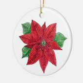 Poinsetta Ornament - Witte achtergrond (Links)