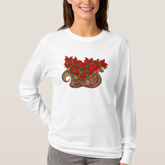 poinsetta Slaaigh Long-hoes Shirt (Voorkant)