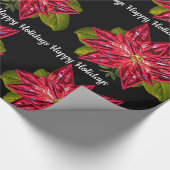 Poinsettia  30 x 6' Victoriaans kerst Cadeaupapier (Hoek)