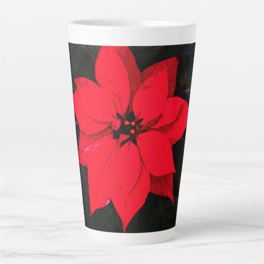 Poinsettia 6078 latte mok (Voorkant)