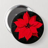 Poinsettia 6078 ronde button 4,0 cm (Voorkant /achterkant)