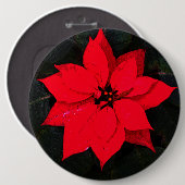Poinsettia 6078 ronde button 6,0 cm (Voorkant /achterkant)