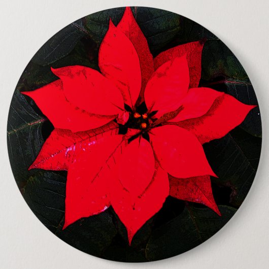 Poinsettia 6078 ronde button 6,0 cm (Voorkant)