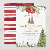 Poinsettia A Merry Little Bridal Shower Kaart (Voorkant / Achterkant)