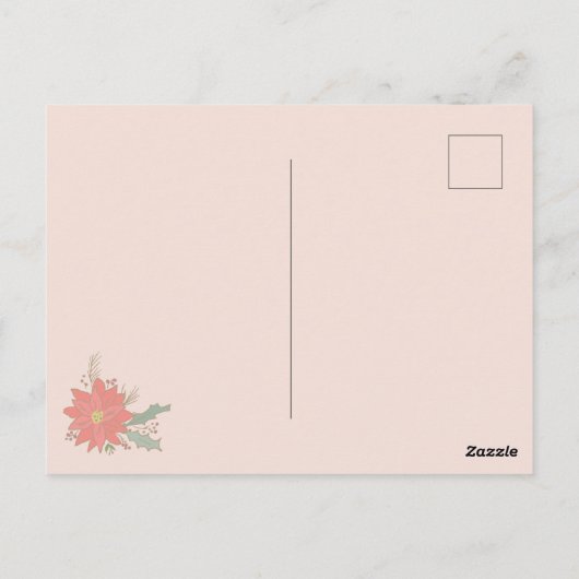 Poinsettia-aankopen en banners briefkaart (Achterkant)