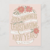 Poinsettia-aankopen en banners briefkaart (Voorkant)