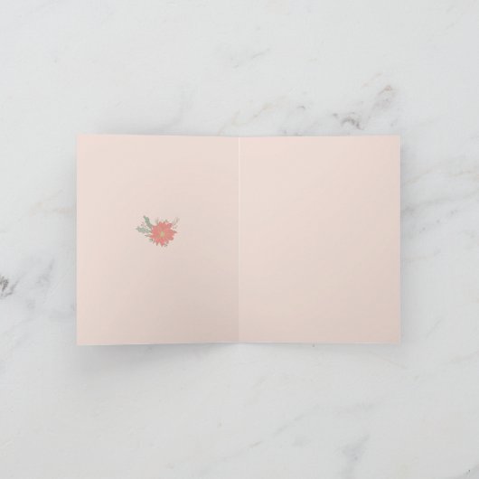 Poinsettia-aankopen en banners feestdagen kaart (Binnen)