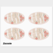 Poinsettia-aankopen en banners ovale sticker (Vel)