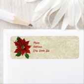 Poinsettia Address Label Sjabloon (Insitu)