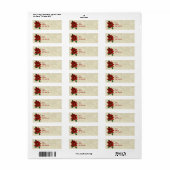 Poinsettia Address Label Sjabloon (Full Sheet)