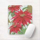  Poinsettia afbeelding. Muismat (Met muis)