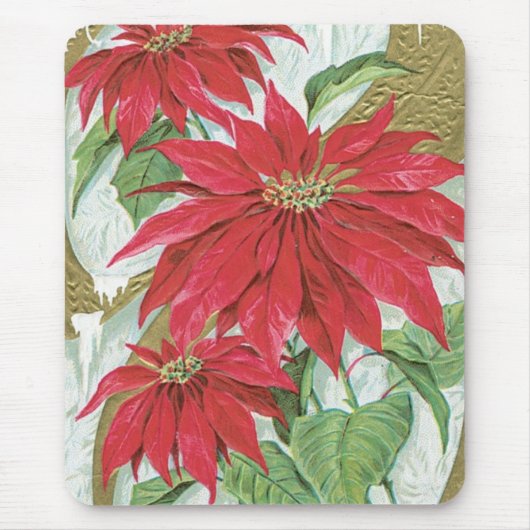  Poinsettia afbeelding. Muismat (Voorkant)
