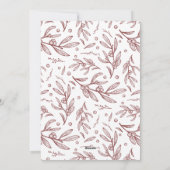 Poinsettia Afdruk Elegante Rode Foto Feestdagenkaart (Achterkant)