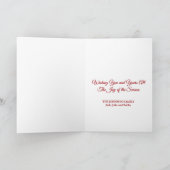 Poinsettia and Candy Canes Christmas Feestdagen Kaart (Binnen)