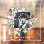 *~* Poinsettia AP20 Vette kerstfoto Raamsticker (Vel 2)