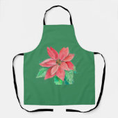 Poinsettia apron schort (Voorkant)