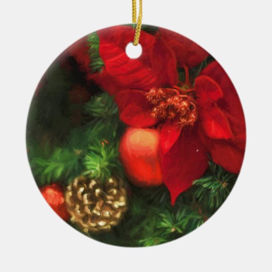 Poinsettia Beauty Ornament (Voorkant)