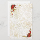 Poinsettia Bells Briefpapier (Voorkant / Achterkant)