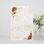 Poinsettia Bells Briefpapier (Staand voorkant)