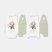 Poinsettia Berries Foliage Waterverf bruiloft Bedankdoosjes (Uitgevouwen)