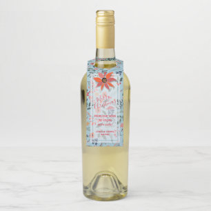 Poinsettia Berries Leaves Holiday Kerstmis Flessenhanger