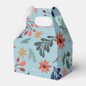 Poinsettia Berries Leaves Kerstmis bedankt Bedankdoosjes (Achterkant)