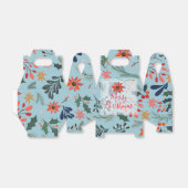 Poinsettia Berries Leaves Kerstmis bedankt Bedankdoosjes (Uitgevouwen)