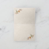 Poinsettia & Bessen Elegante bruiloft Bedankkaart (Binnen)