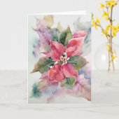 Poinsettia bij Waterverven Kaart (Gele Bloem)