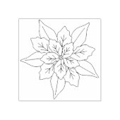 Poinsettia Bloem, Bloemen Illustratie Kerstmis Rubberstempel (Afrduk)