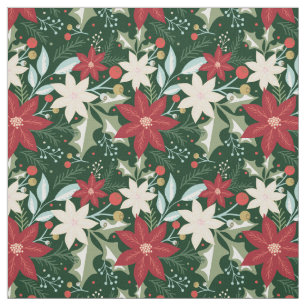 Poinsettia Bloem Kerstvakantie Stof