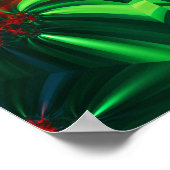 Poinsettia Bloem Poster (Hoek)