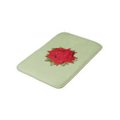 Poinsettia Bloem voor de Feestdagen Badmat (Gekanteld)