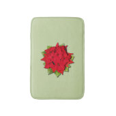 Poinsettia Bloem voor de Feestdagen Badmat (Voorkant Verticaal)