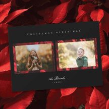 Poinsettia Bloemblaadjes Frame 2 Foto Kerstkaart