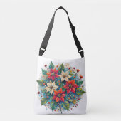 Poinsettia bloemen crossbody tassen (Voorkant)