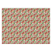 Poinsettia Bloemen Gouden klokken Kerstmis Tafelkleed (Voorkant (Horizontaal))