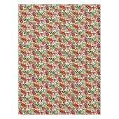 Poinsettia Bloemen Gouden klokken Kerstmis Tafelkleed (Voorkant)