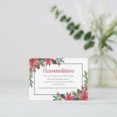 Poinsettia Bloemen Kerstmis Bruiloft Accommodaties Informatiekaartje (Staand voorkant)