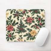 Poinsettia Bloemen Kerstpatroon (15) Muismat (Met muis)